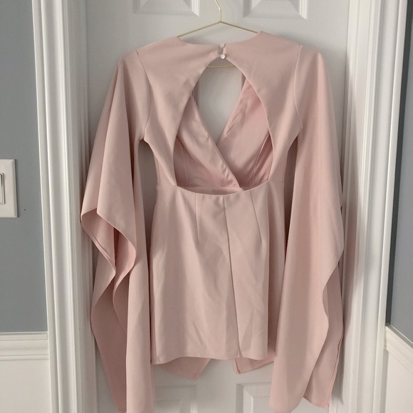 ASOS Design Kimono Sleeve Crepe Dress - Light pink - Picture 3 of 5